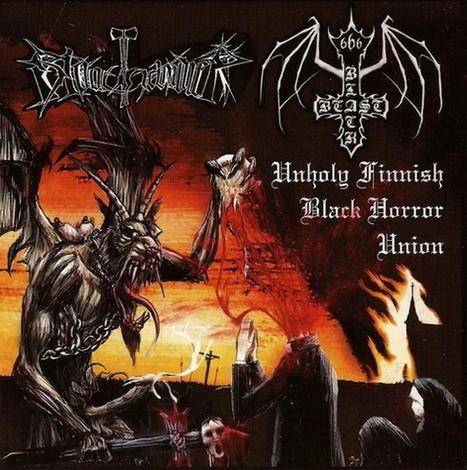 BLACK BEAST / BLOODHAMMER - Unholy Finnish Black Horror Union LP